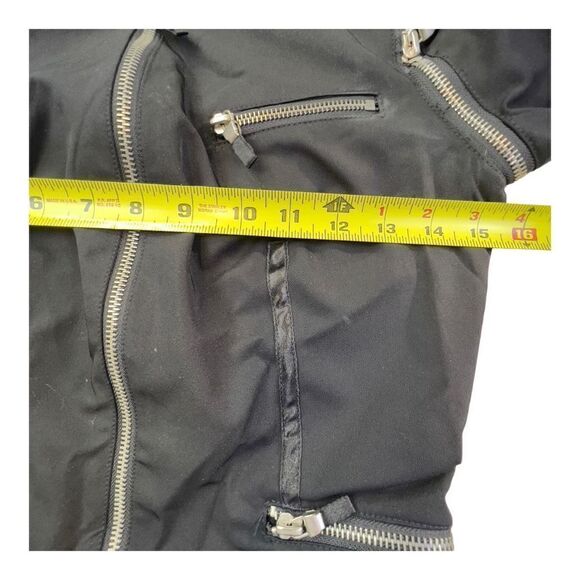 Cache Womens Nylon Blend Pockets Long Sleeve Front Zip Basic Jacket Black Size 2 - Picture 6 of 9